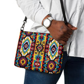 Crossbody bag, Unisex casual tribal colorful pattern fashion design ideal for everyday casual school business conference meeting purse The Aurora Touch