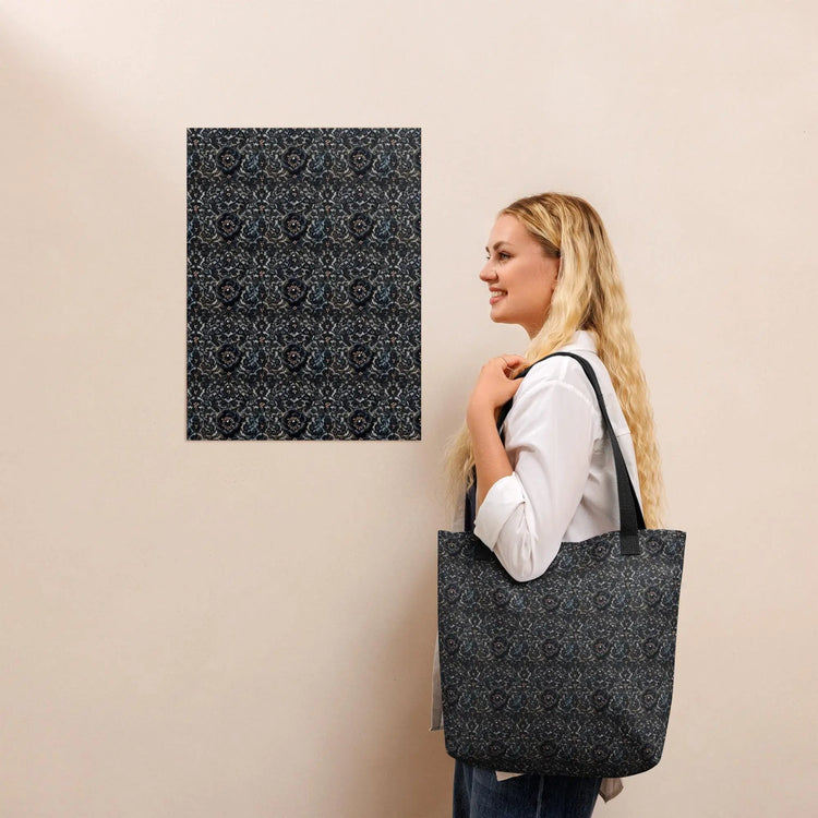 Holiday style lace design Tote bag casual everyday shopping office travel gym school gifting fancy stylish purse The Aurora Touch