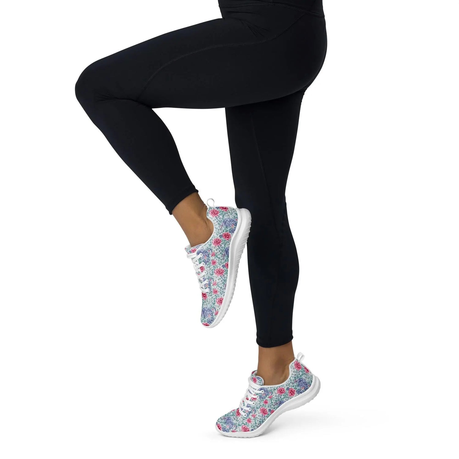 Women’s bright floral fashion casual soft comfy athletic shoes for walking work school travel Holiday gift