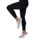 Women’s bright floral fashion casual soft comfy athletic shoes for walking work school travel Holiday gift