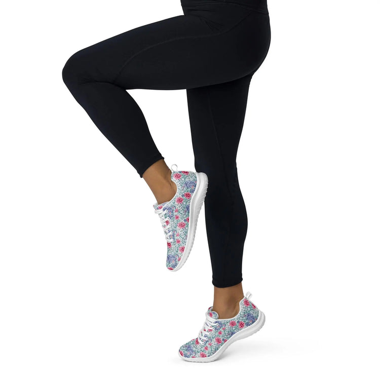 Women’s bright floral fashion casual soft comfy athletic shoes for walking work school travel Holiday gift
