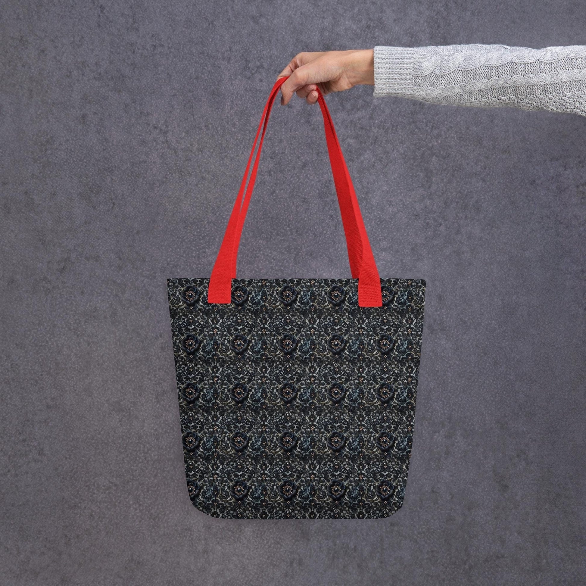 Holiday style lace design Tote bag casual everyday shopping office travel gym school gifting fancy stylish purse