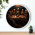 Wall Clock, Halloween Day of the dead last supper Fall portrait art kitchen hallway office family gift clock The Aurora Touch