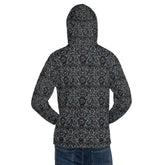 Female black floral lace all over pattern comfy casual soft school work travel jeans winter holiday hoodie sweatshirt great gift