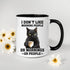 Accent Coffee Mug (11, 15oz), black cat sarcastic humorous saying everyday kitchen coffee tea color accent funny gift mug