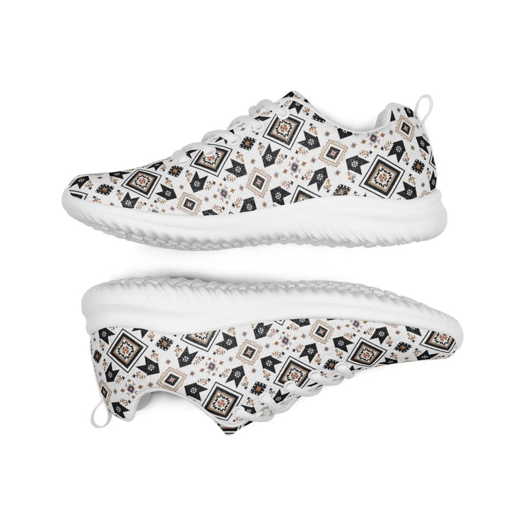 Women’s athletic shoes, Tribal all over print pattern design casual sport school work walking comfy soft lace up stylish tennis shoe