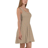 Young Lady Dress, Casual fun sexy club dinner soft elegant tribal pattern versatile all occasion short flared dress The Aurora Touch