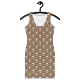 Bodycon dress, Sugar skull floral print all over design body fitted cute dinner night blazer sleeveless sexy stylish female above knee dress The Aurora Touch