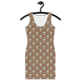 Bodycon dress, Sugar skull floral print all over design body fitted cute dinner night blazer sleeveless sexy stylish female above knee dress