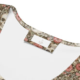 Bodycon dress, Sugar skull floral print all over design body fitted cute dinner night blazer sleeveless sexy stylish female above knee dress