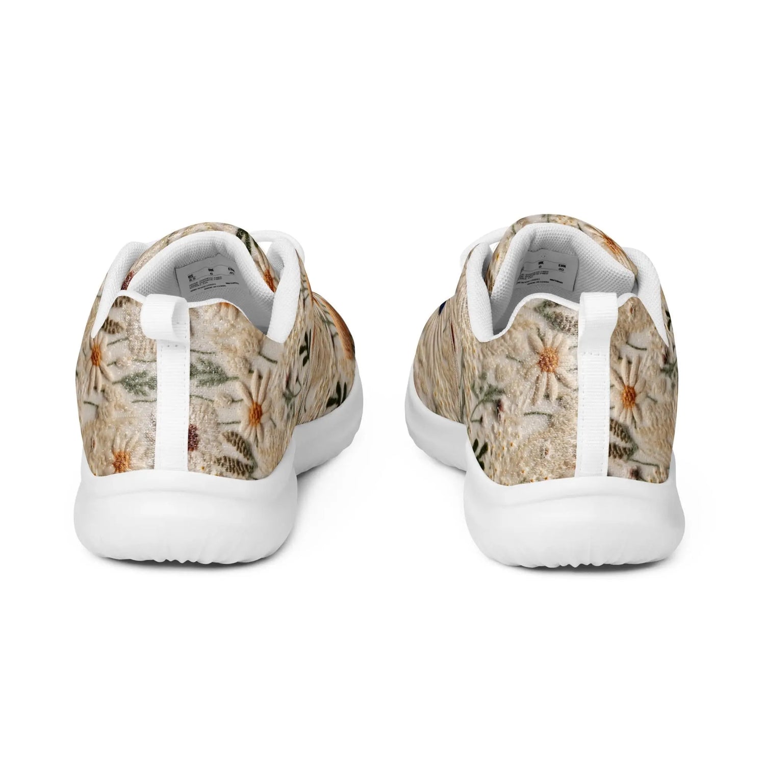 Women’s athletic shoes, Floral crotchet 3D pattern all over print walking everyday casual sports tennis school work shoe