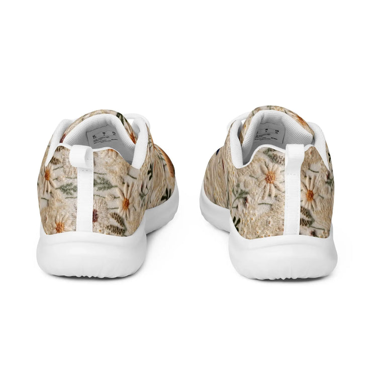 Women’s athletic shoes, Floral crotchet 3D pattern all over print walking everyday casual sports tennis school work shoe