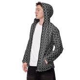 Men’s windbreaker, Male all over Native pattern print design stylish casual classy winter summer fall water resistant  light fabric jacket The Aurora Touch