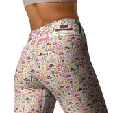 Yoga Leggings, Southern country style design all over pattern female workout casual stretchy soft smooth stylish blazer shirt pairing pants The Aurora Touch