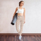 Yoga Leggings, Southern country style design all over pattern female workout casual stretchy soft smooth stylish blazer shirt pairing pants