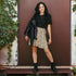 Cute Trendy Skirt, Floral daisy pattern comfy airy everyday versatile dressy casual fabric spandex go anywhere female above knee dress The Aurora Touch