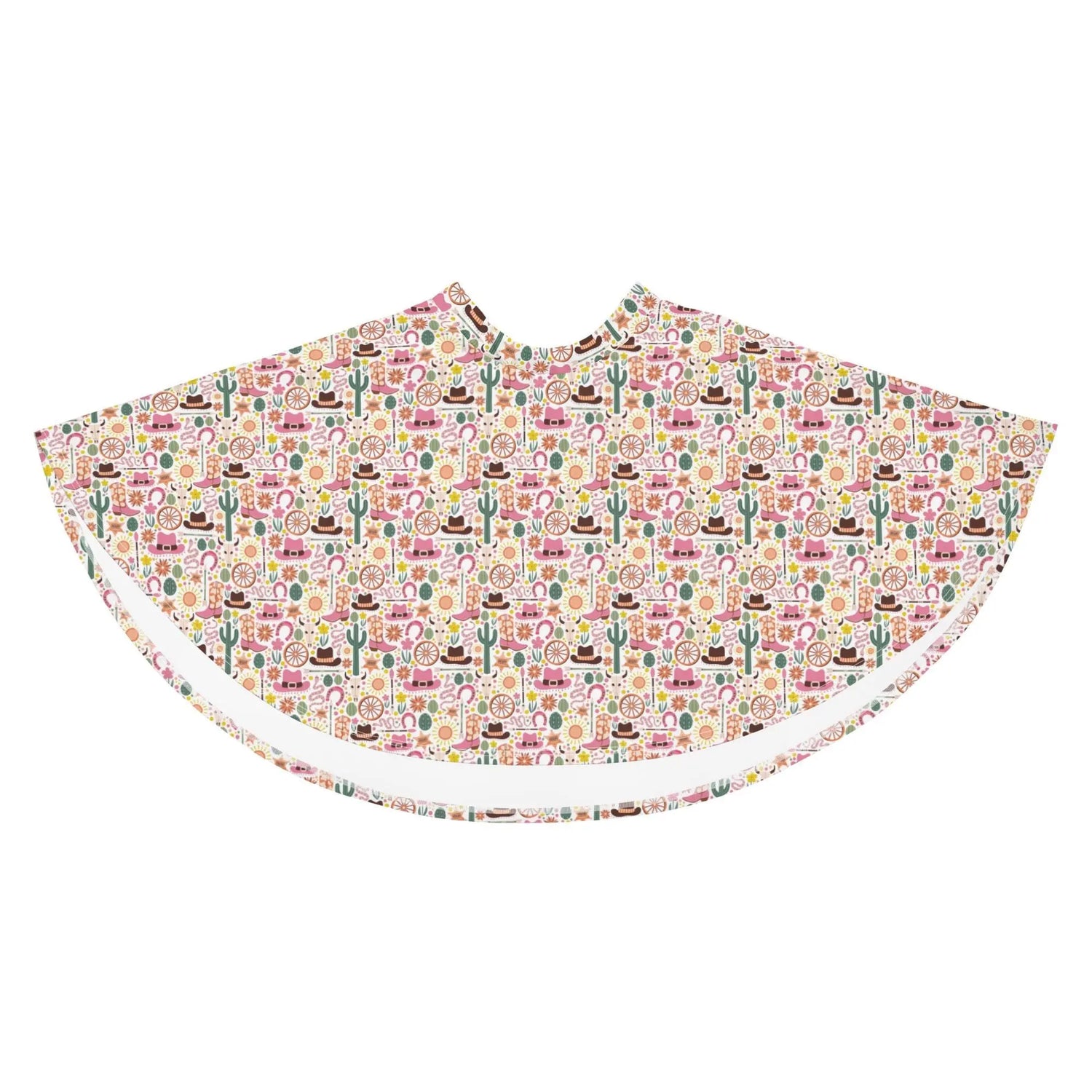 Skater Skirt, Cowboy country style pattern flattering comfy casual dressy everyday day night life flowy colorful skirt
