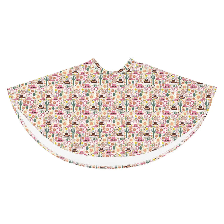 Skater Skirt, Cowboy country style pattern flattering comfy casual dressy everyday day night life flowy colorful skirt