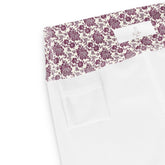 Yoga Leggings, Burgandy floral all over pattern design stretchy comfy flexible workout gym casual stylish pants The Aurora Touch
