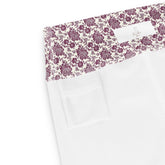 Yoga Leggings, Burgandy floral all over pattern design stretchy comfy flexible workout gym casual stylish pants