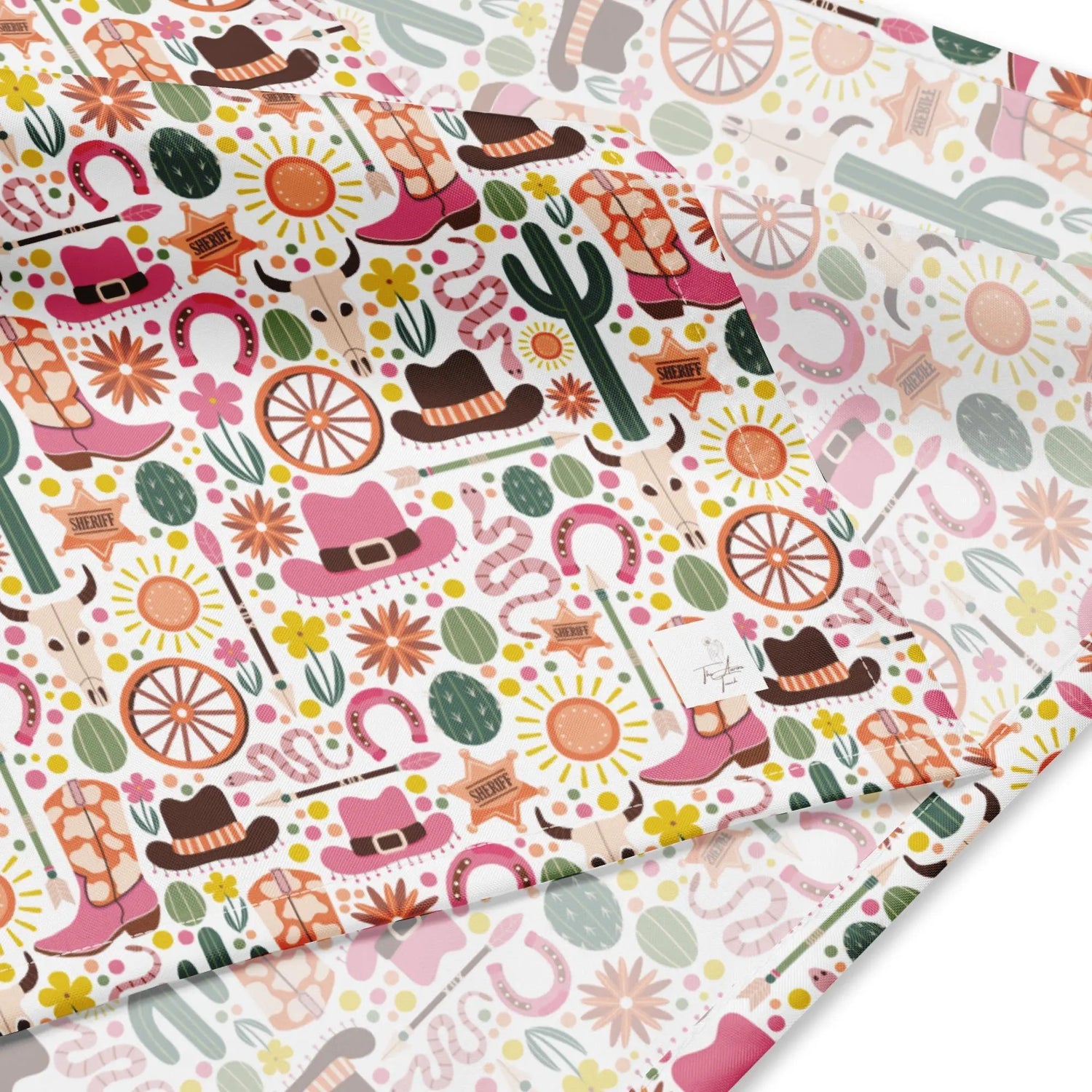 All-over print bandana, Cowboy country theme pattern stylish doggie lightweight pet scarf for lovable pet family member The Aurora Touch