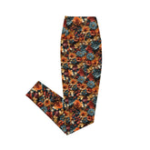 Autumn Floral Leggings with Pockets - Workout and Casual Wear The Aurora Touch