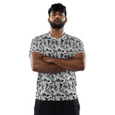 Recycled unisex sports jersey, Halloween stylish fashion cool pattern breathable v neck daily wear stretch fabric casual jean pants shirt The Aurora Touch