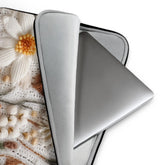 Laptop Sleeve, crotchet pretty floral pattern print office school student computer travel carry stylish minimilist pouch great gift