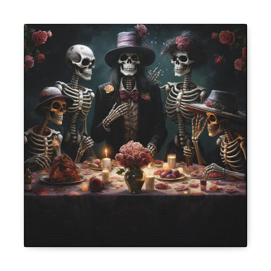 Canvas Gallery Wraps, Halloween day of the dead vibrant traditional portrait hallway lounge room home  decor cool unique wall art