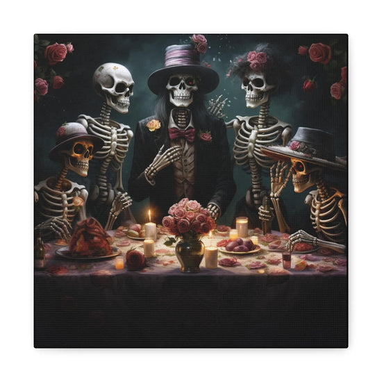 Canvas Gallery Wraps, Halloween day of the dead vibrant traditional portrait hallway lounge room home  decor cool unique wall art The Aurora Touch