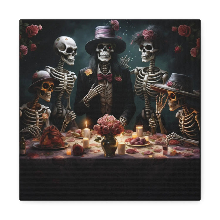 Canvas Gallery Wraps, Halloween day of the dead vibrant traditional portrait hallway lounge room home  decor cool unique wall art The Aurora Touch
