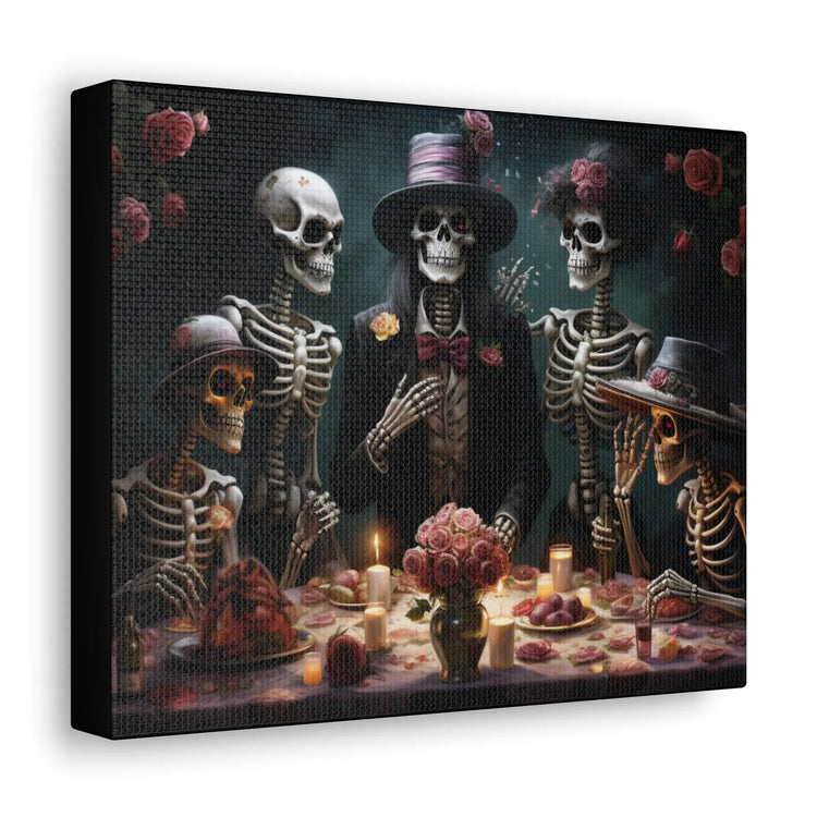 Canvas Gallery Wraps, Halloween day of the dead vibrant traditional portrait hallway lounge room home  decor cool unique wall art The Aurora Touch