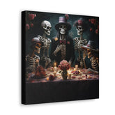 Canvas Gallery Wraps, Halloween day of the dead vibrant traditional portrait hallway lounge room home  decor cool unique wall art The Aurora Touch