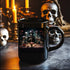 Black Mug, 15oz, Dia de Los Muertos Day Of the Dead Halloween festive family home single living traditional Mexican art kitchen beverage mug The Aurora Touch