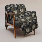 Throw Blanket, Gothic fall halloween skeleton print pattern eye catching fashion look couch bed TV room gathering cozy night cuddle blanket The Aurora Touch