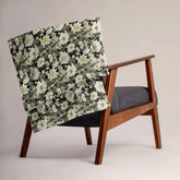Throw Blanket, Floral all over print pattern soft velveteen relax couch bed travel stylish eye catching decorative chair gift throw.