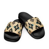 Men’s slides, Native style design pattern casual beach home outdoor relaxed comfy fit stylish print everyday wear flip flop men shoes The Aurora Touch