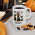 Ceramic Mug 11oz, Black cat society novelty kitty witches cute design hallowen holiday coffee tea cozy kitchen decor beverage cup The Aurora Touch