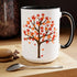 Two-Tone Fall tree coffee mug falling leaves tree design Autumn home kitchen decor beverage cup The Aurora Touch
