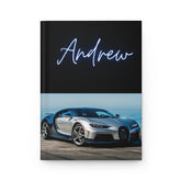Hardcover Journal Matte, personalized Bugatti Notebook, Daily school Journal, College Notes Journal, Writing Class notebook The Aurora Touch