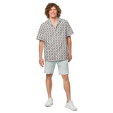 Unisex button shirt, Casual all over simple native print style everyday comfort design fashion clothing cotour comfort light wear for him