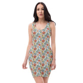 Bodycon dress, Beautiful pastel color hand crafted crotchet fashion style elegant classy design casual dinner travel clothing female wear The Aurora Touch