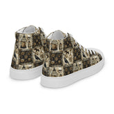 Women’s gothic Halloween Fall fashion style pattern print casual school work youthful trendy high top canvas shoes