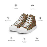 Men’s native all over casual style print pattern design high top canvas everyday fashion shoes