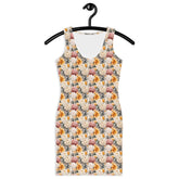 Floral all over print pattern art design casual dinner date party wear blazer fashion bodycon dress The Aurora Touch