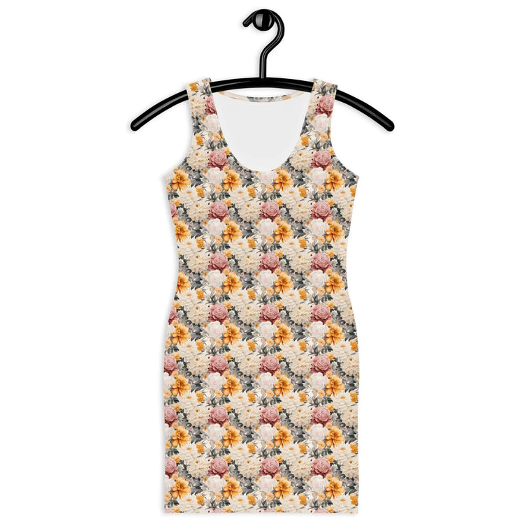 Floral all over print pattern art design casual dinner date party wear blazer fashion bodycon dress The Aurora Touch