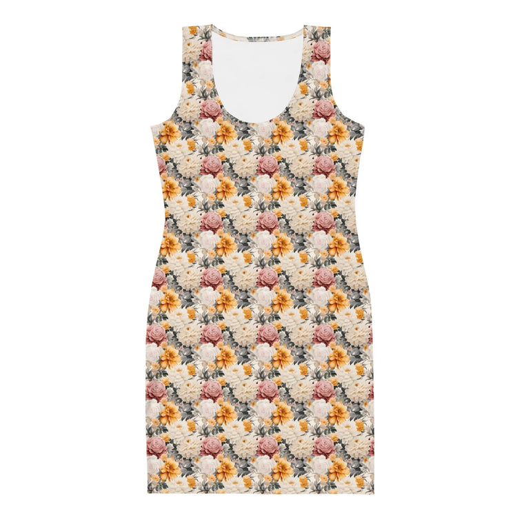 Floral all over print pattern art design casual dinner date party wear blazer fashion bodycon dress