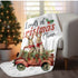 Velveteen Plush Blanket, Country Xmas farm house style decor warm holiday bunny design couch bed chair fireplace winter throw The Aurora Touch