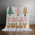 Velveteen Plush Blanket, Holiday vibes cozy white chritsmas light colors novelty winter bed covering throw The Aurora Touch