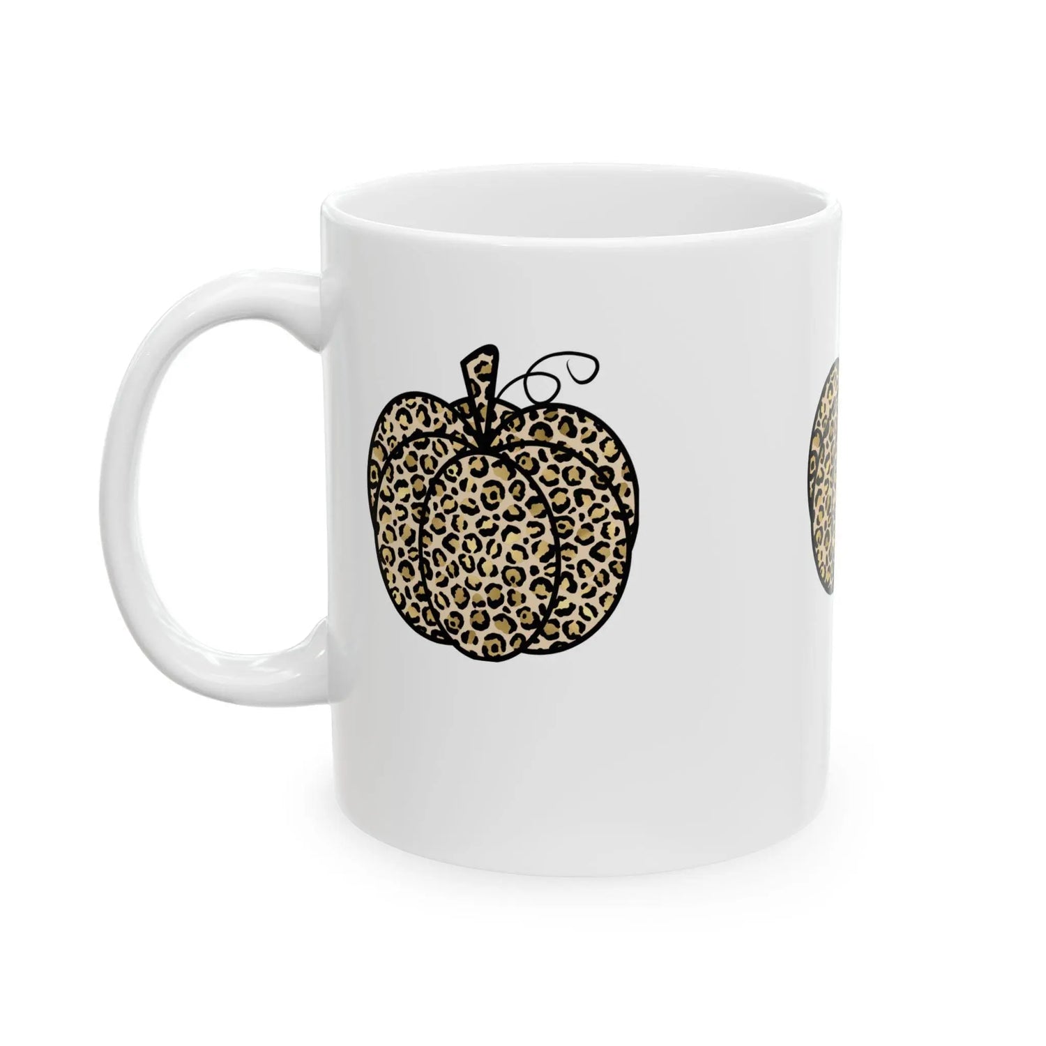Ceramic Mug 11oz, Pumpkin mug, Halloween mug, white cofee mug, cozy coffe mug, novelty coffee mug, pumpkin mug The Aurora Touch